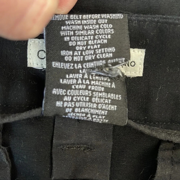 CATHERINE MALANDRINO Cuffed Shorts Black Cotton Stretch Mid Rise Size 14 - Picture 8 of 10